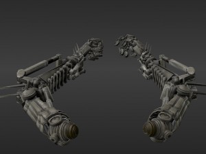 robot arms rigged 3D 모델
