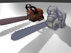 chainsaw animated Model 3D