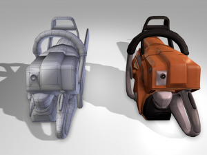 chainsaw animated Model 3D