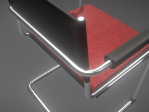 chair for the waiting room Modelo 3D