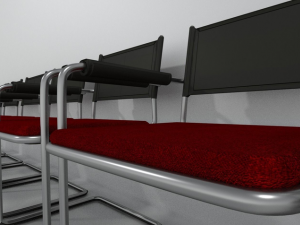 chair for the waiting room Modelo 3D
