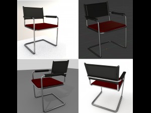 chair for the waiting room 3D Model
