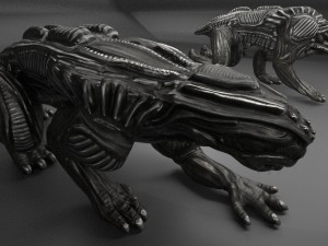 alien animal rigged and animated 3D 模型