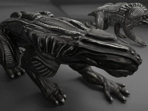 obce zwierzę uzbrojone i animowane Model 3D