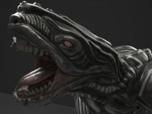 obce zwierzę uzbrojone i animowane Model 3D