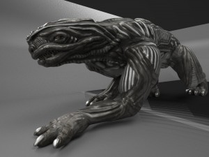 alien animal rigged and animated 3D 模型