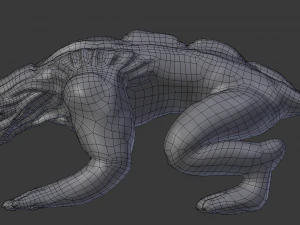 obce zwierzę uzbrojone i animowane Model 3D