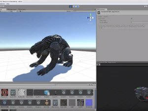 obce zwierzę uzbrojone i animowane Model 3D