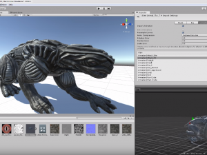 alien animal rigged and animated 3D 模型