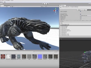 obce zwierzę uzbrojone i animowane Model 3D
