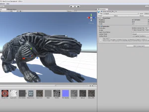 obce zwierzę uzbrojone i animowane Model 3D