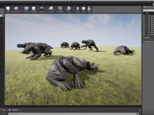 alien animal rigged and animated 3D 模型