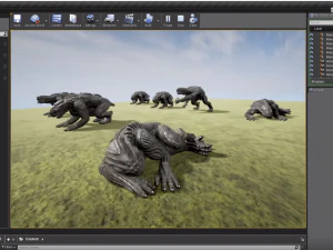 obce zwierzę uzbrojone i animowane Model 3D