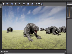 obce zwierzę uzbrojone i animowane Model 3D