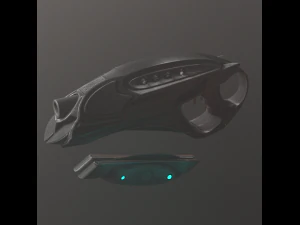 futuristic handgun 3D Model