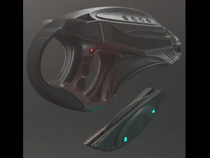 futuristic handgun 3D Model