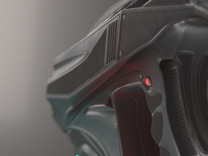 futuristic handgun Modelo 3D