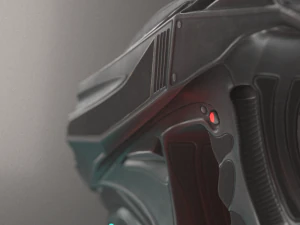 futuristic handgun 3D Model