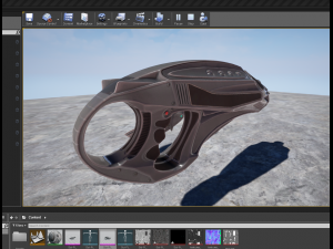 futuristic handgun Modelo 3D
