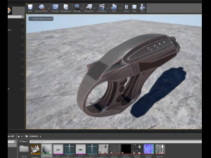futuristic handgun 3D Model
