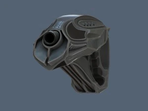 futuristic handgun 3D Model