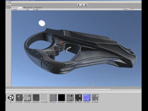 futuristic handgun 3D Model