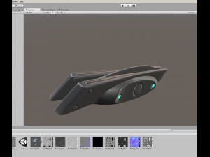 futuristic handgun Modelo 3D