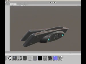 futuristic handgun 3D Model