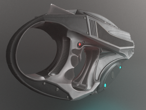 futuristic handgun Modelo 3D