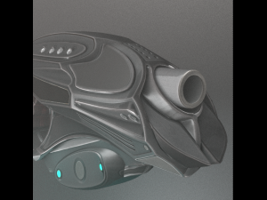 futuristic handgun Modelo 3D