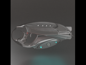futuristic handgun Modelo 3D