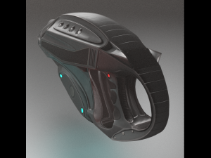futuristic handgun Modelo 3D