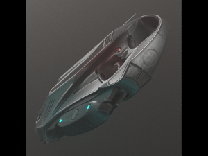 futuristic handgun Modelo 3D
