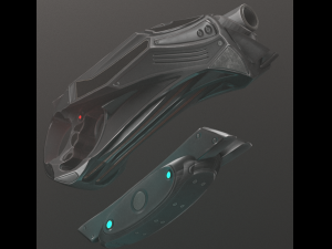 futuristic handgun Modelo 3D