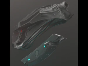 futuristic handgun 3D Model