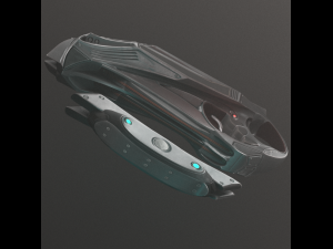 futuristic handgun Modelo 3D