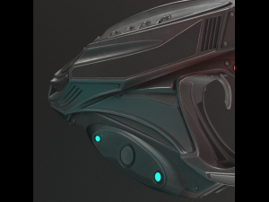 futuristic handgun Modelo 3D
