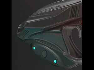 futuristic handgun 3D Model