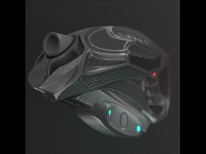 futuristic handgun Modelo 3D