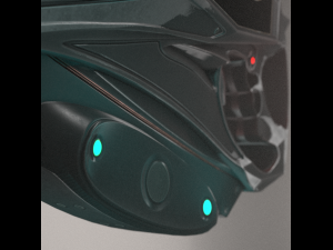 futuristic handgun Modelo 3D