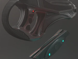 futuristic handgun 3D Model