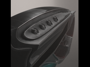futuristic handgun Modelo 3D