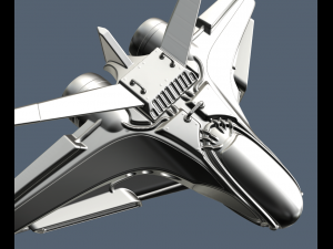 intergalactic spaceship high poly 3D 모델