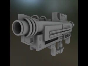 heavy blaster high poly 3D Model