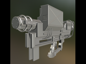 heavy blaster high poly 3D Model