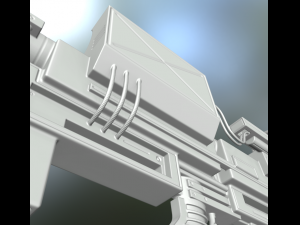 heavy blaster high poly Modelo 3D