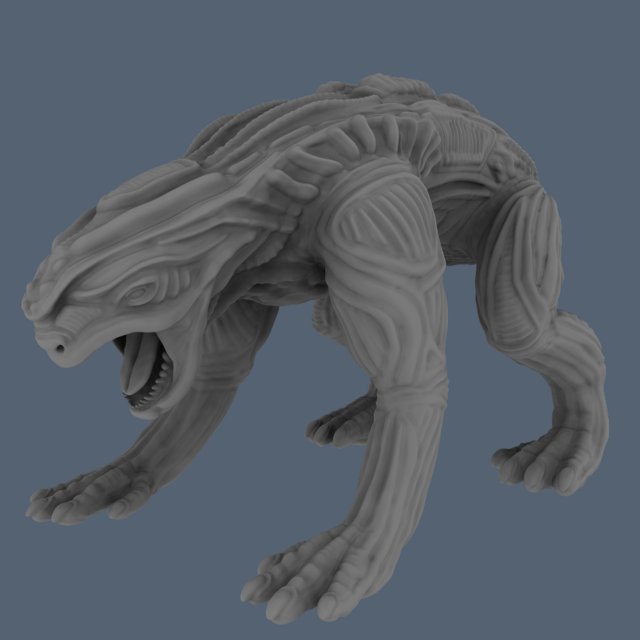 alien animal high poly Modelo 3D .c4d .max .obj .3ds .fbx .stl .blend 