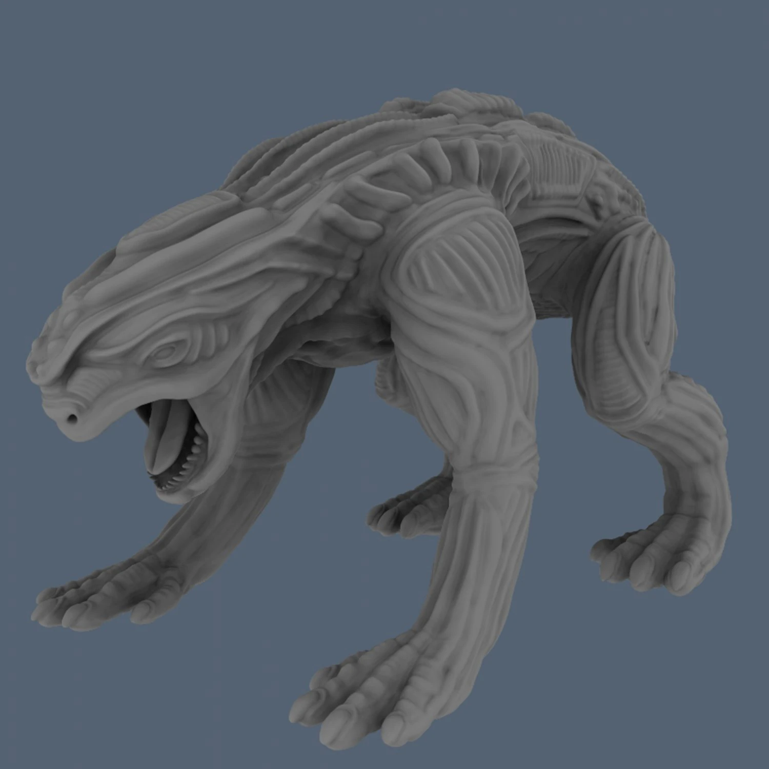 alien animal high poly 3D Model .c4d .max .obj .3ds .fbx .stl .blend 