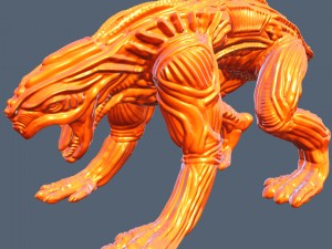 alien animal high poly Modelo 3D