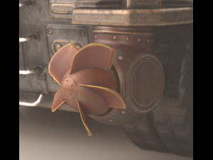 amphibious tank rigged Model 3D